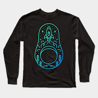 Space Avocado Long Sleeve T-Shirt